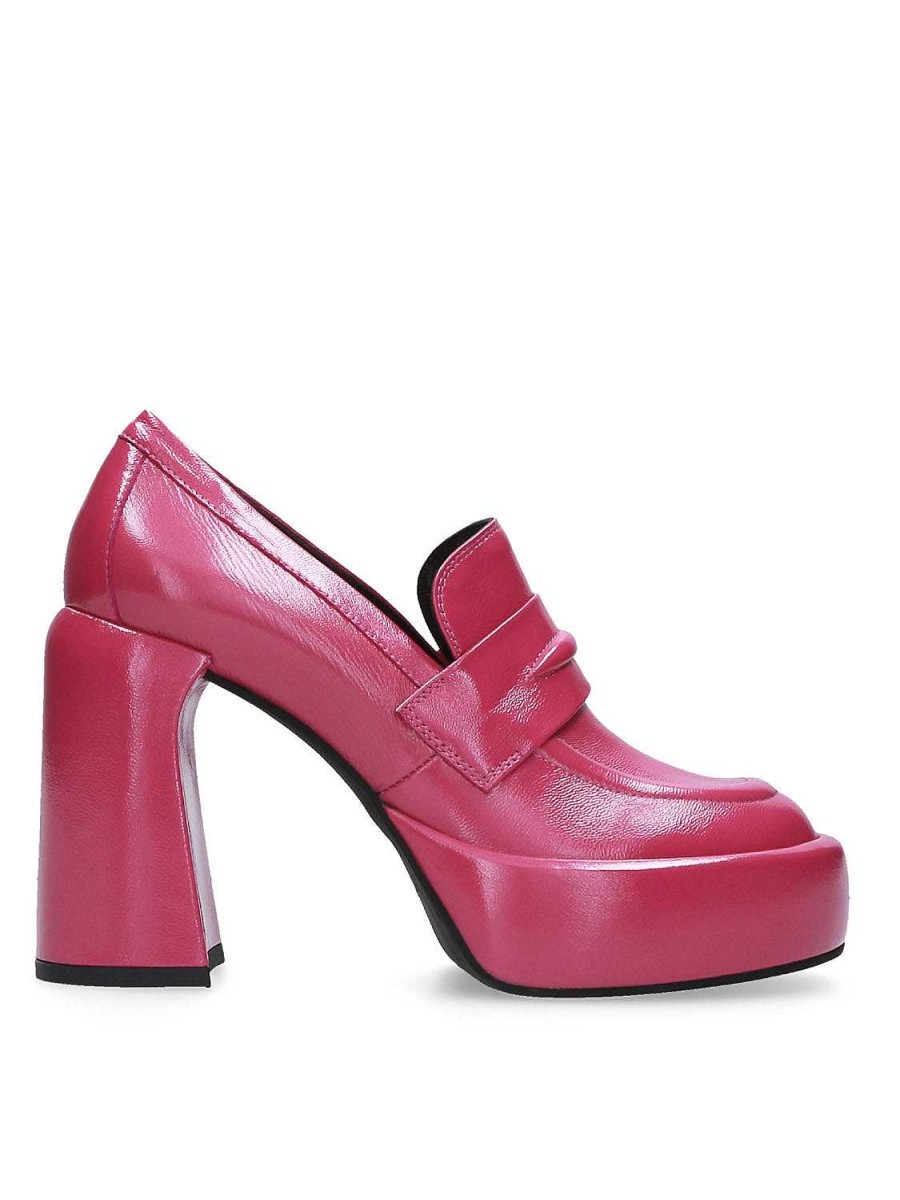 Winter 2024 Elena Iachi | E3301 Mocassin Met Hoge Hak In Fuchsia