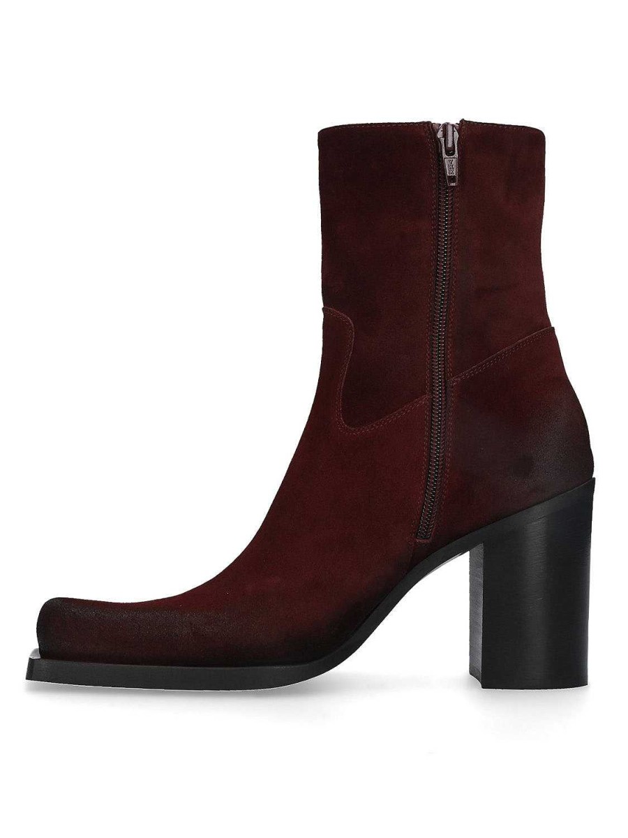 Winter 2024 Elena Iachi | E3664 Bordeaux Suede Enkellaars