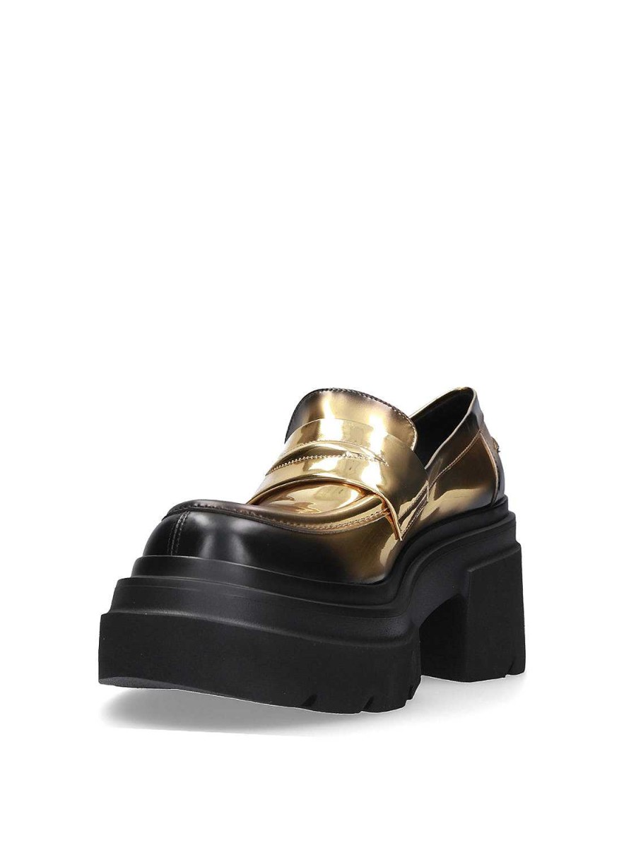 Schoenen Elena Iachi | E3728T Vintage Gouden Mocassin