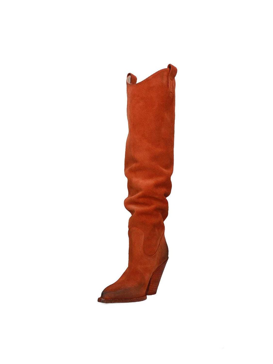 Laarzen Elena Iachi | E3632 Mango Suede Westernlaars