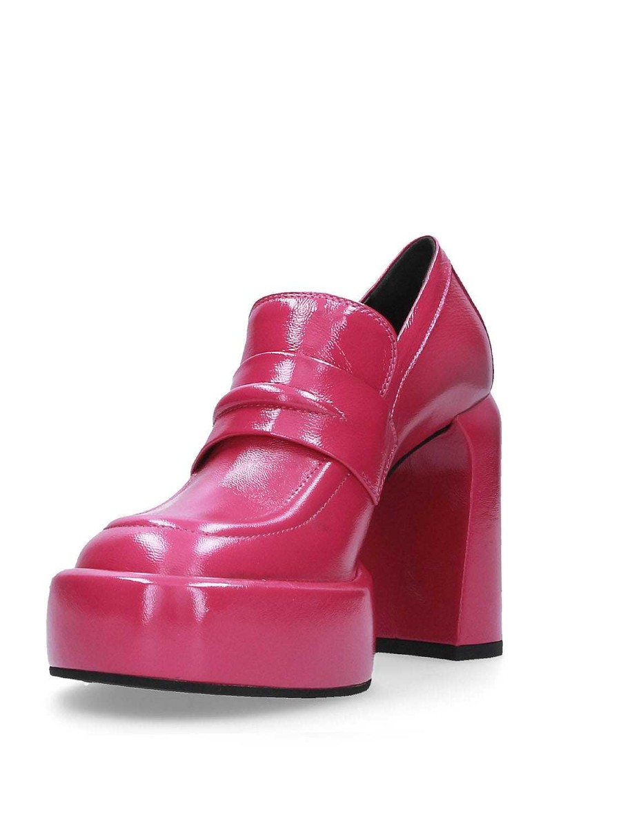 Winter 2024 Elena Iachi | E3301 Mocassin Met Hoge Hak In Fuchsia