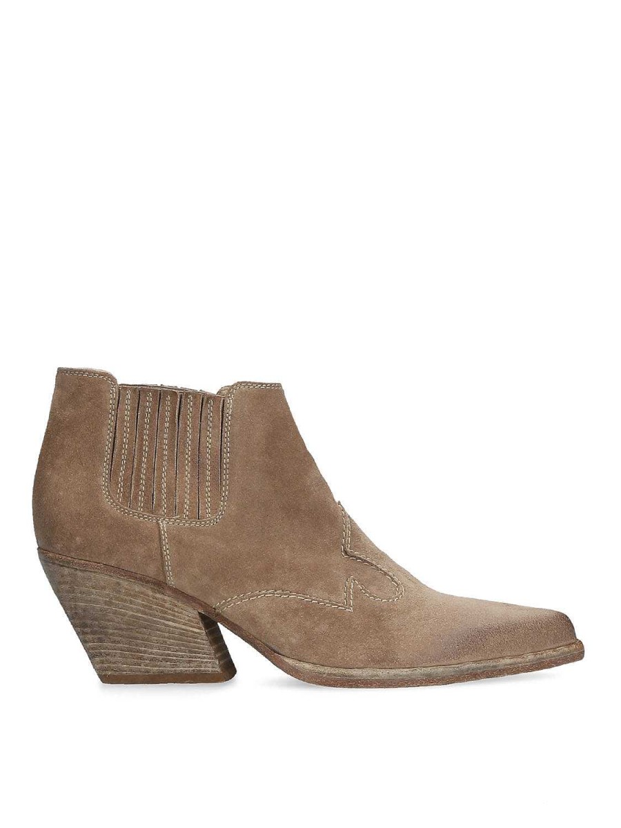 Tex-Stijl Elena Iachi | E2857 Lage Enkellaars Van Zandsuede