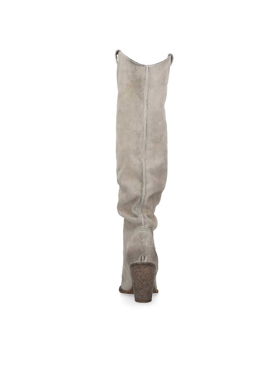 Tex-Stijl Elena Iachi | E3632 Beige Suede Westernlaars