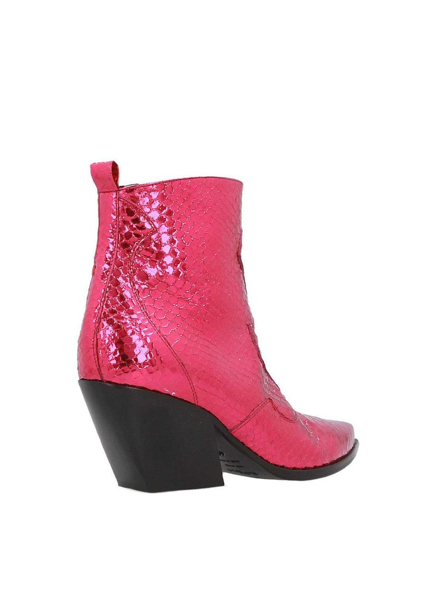 Tex-Stijl Elena Iachi | E2040 Peony Metalen Texaanse Enkellaars