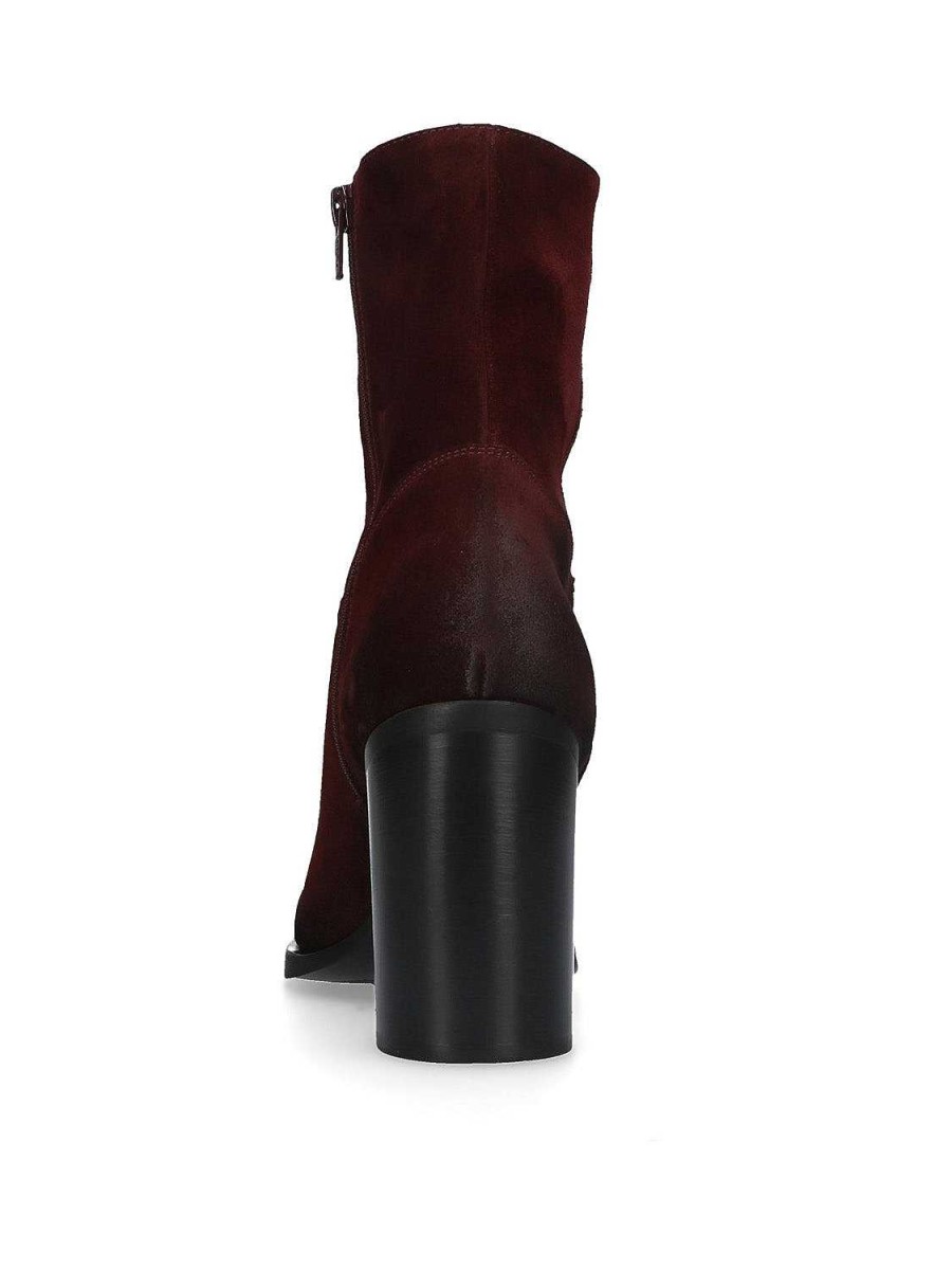 Winter 2024 Elena Iachi | E3664 Bordeaux Suede Enkellaars